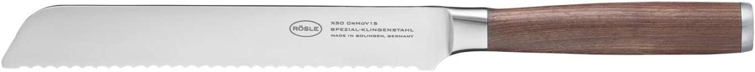 Rösle Brotmesser Masterclass 20 cm Wellenschliff Griff Nussbaumholz Bild 1