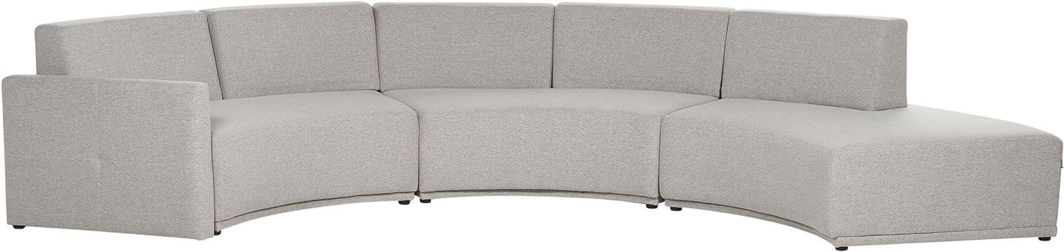 6-Sitzer Sofa Leinen grau halbrund BOLEN Bild 1