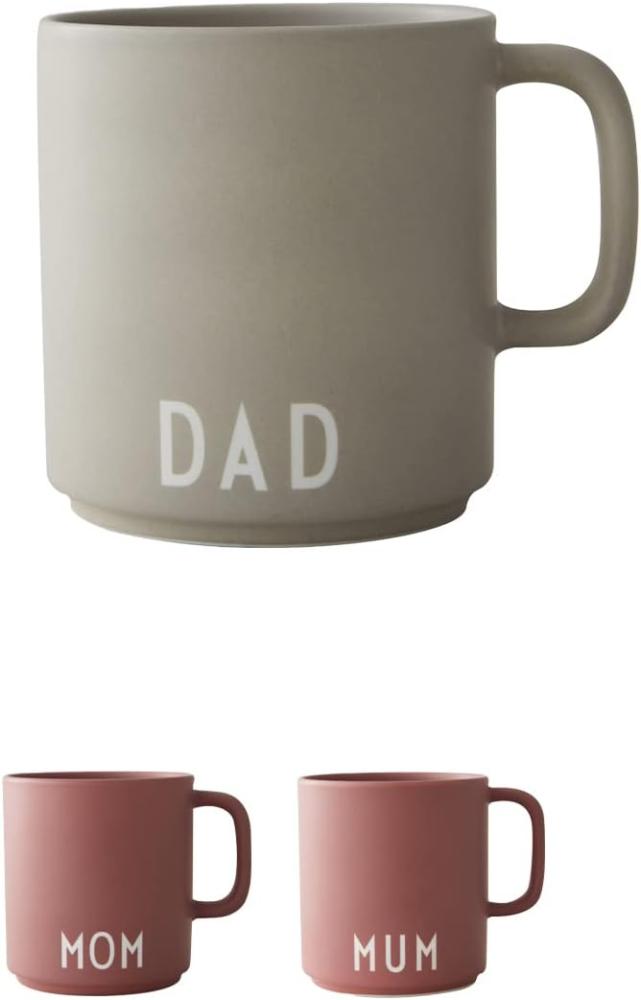 Design Letters Becher mit Henkel Favourite Cup Dad Hellgrau 10101008CLGRDAD Bild 1