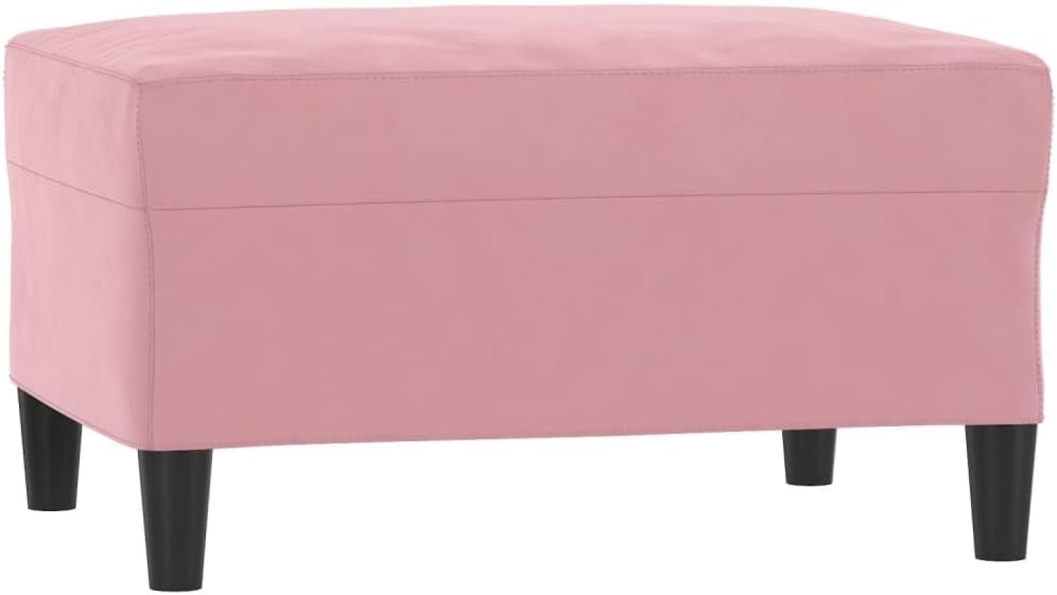 vidaXL Fußhocker Rosa 70x55x41 cm Samt Bild 1