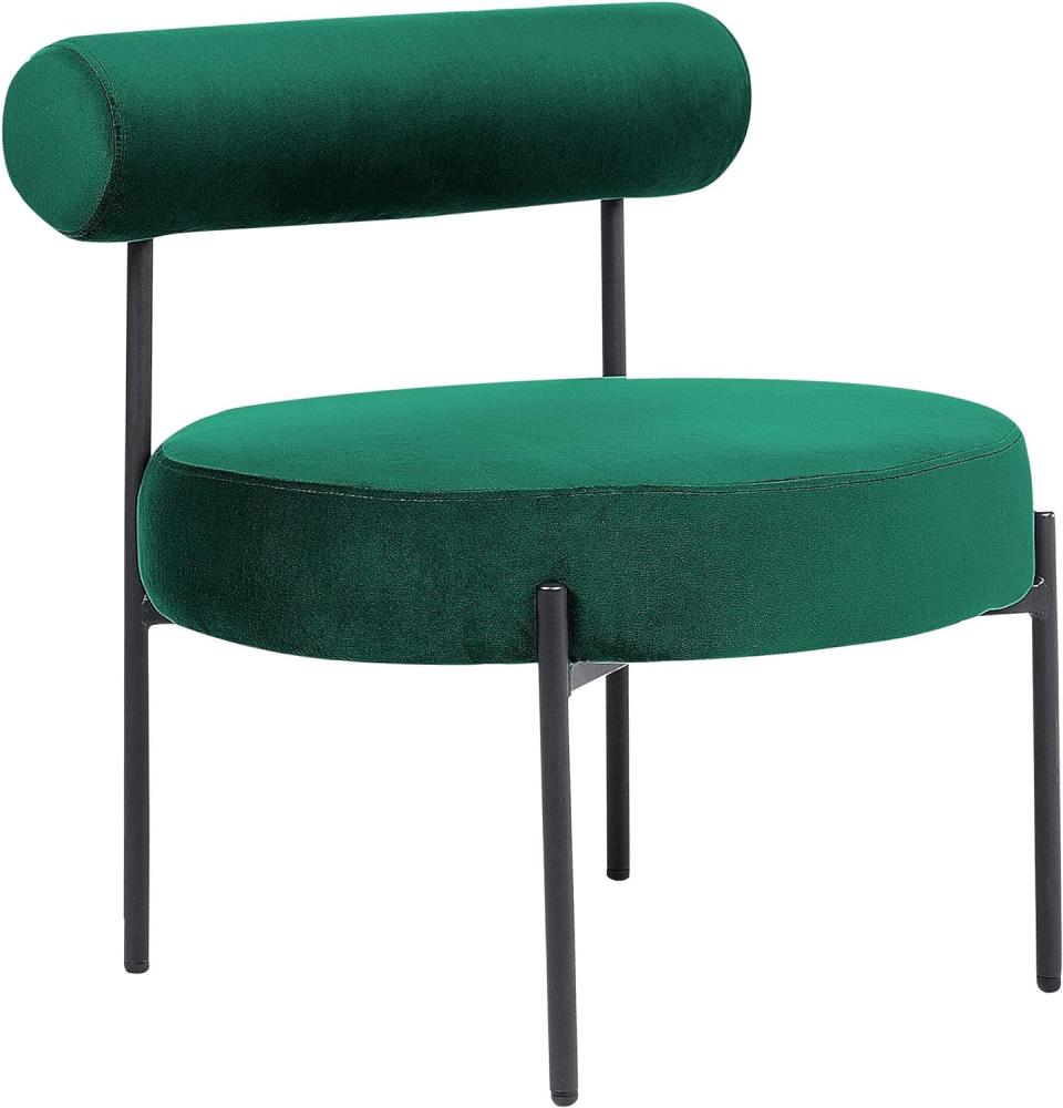 Sessel Samtstoff smaragdgrün schwarz ALPHA Bild 1