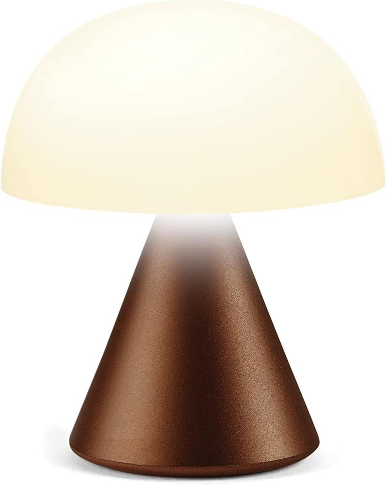 Lexon MINA Mini wiederaufladbare kabellose LED-Tischlampe, für Nachttisch oder Schreibtisch, mit Dimmer, bis zu 12 Stunden Akkulaufzeit – Glänzend Bild 1
