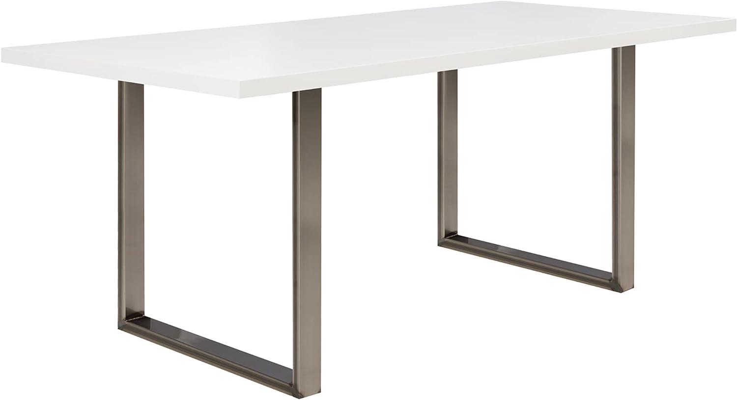 FORTE Tables Esstisch, Holzwerkstoff, Weiß, 180 x 74,7 x 90 cm Bild 1