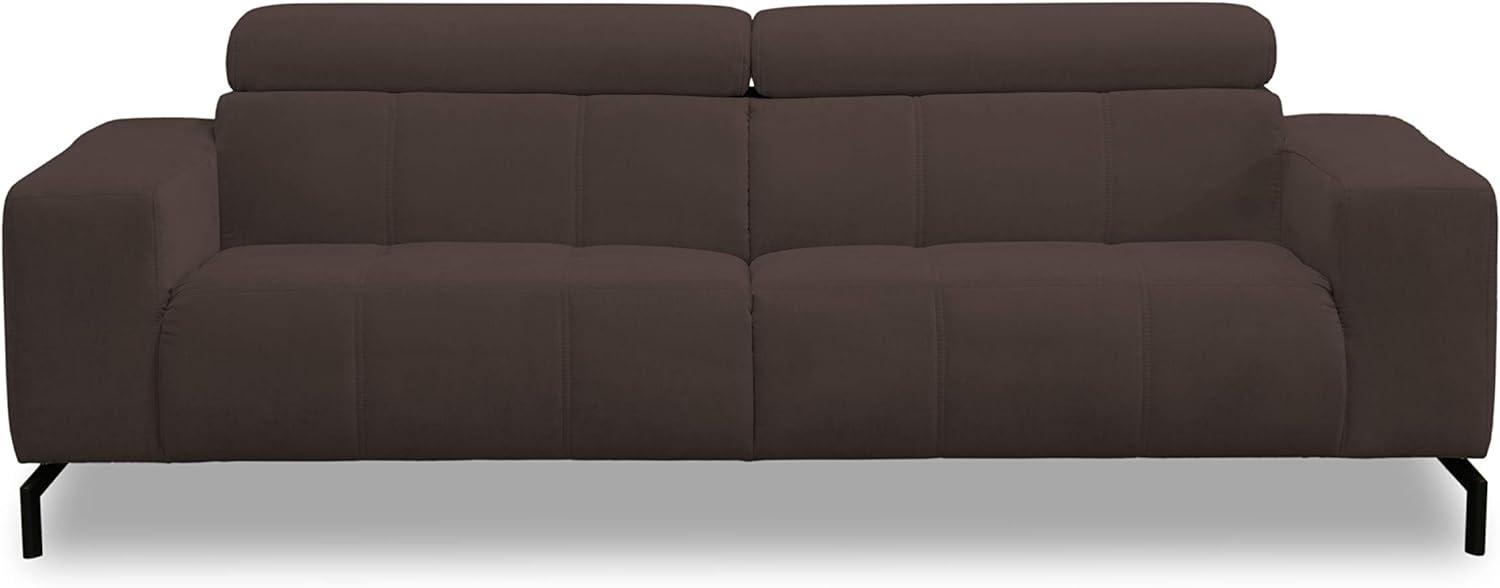 DOMO. Collection Cunelli Ecksofa, Sofa mit Rückenfunktion, Garnitur mit Relaxfunktion, braun, 238x104x79 cm Bild 1
