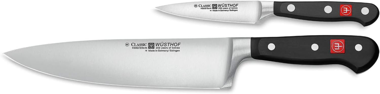 Wüsthof Messersatz 2-teilig, Classic (9755), Profi-Messerset inkl. Kochmesser (20 cm Klinge) und Gemüsemesser (9 cm), sehr scharfe Kochmesser Bild 1