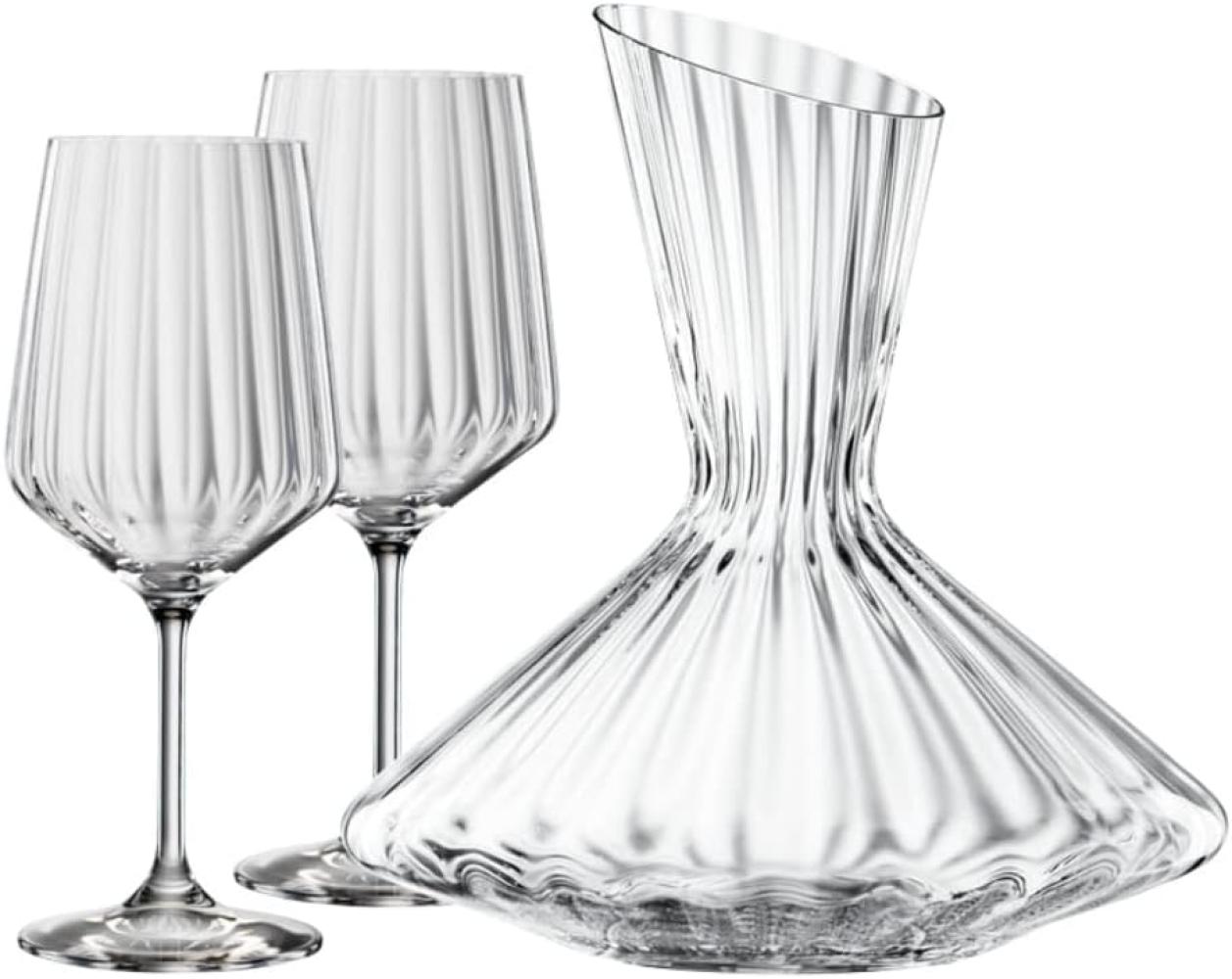 Spiegelau Dekantier Set LifeStyle 3-tlg, Dekanter mit 2 Gläsern, Kristallglas, 750 ml, 4450193 Bild 1