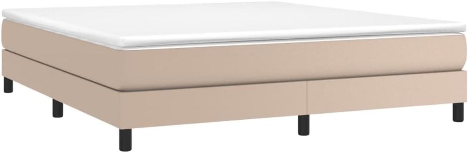 Boxspringbett Cappuccino-Braun 180x200 cm Kunstleder (Farbe: Braun) Bild 1