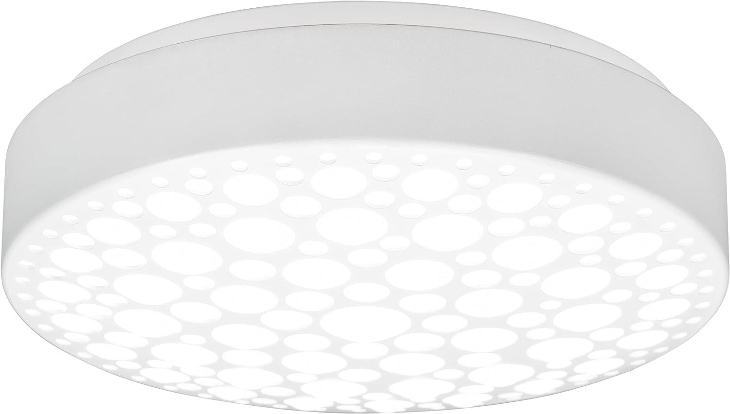 Kleine LED Deckenleuchte CHIZU Weiß rund Ø28cm x 7cm - Neutralweiß Bild 1