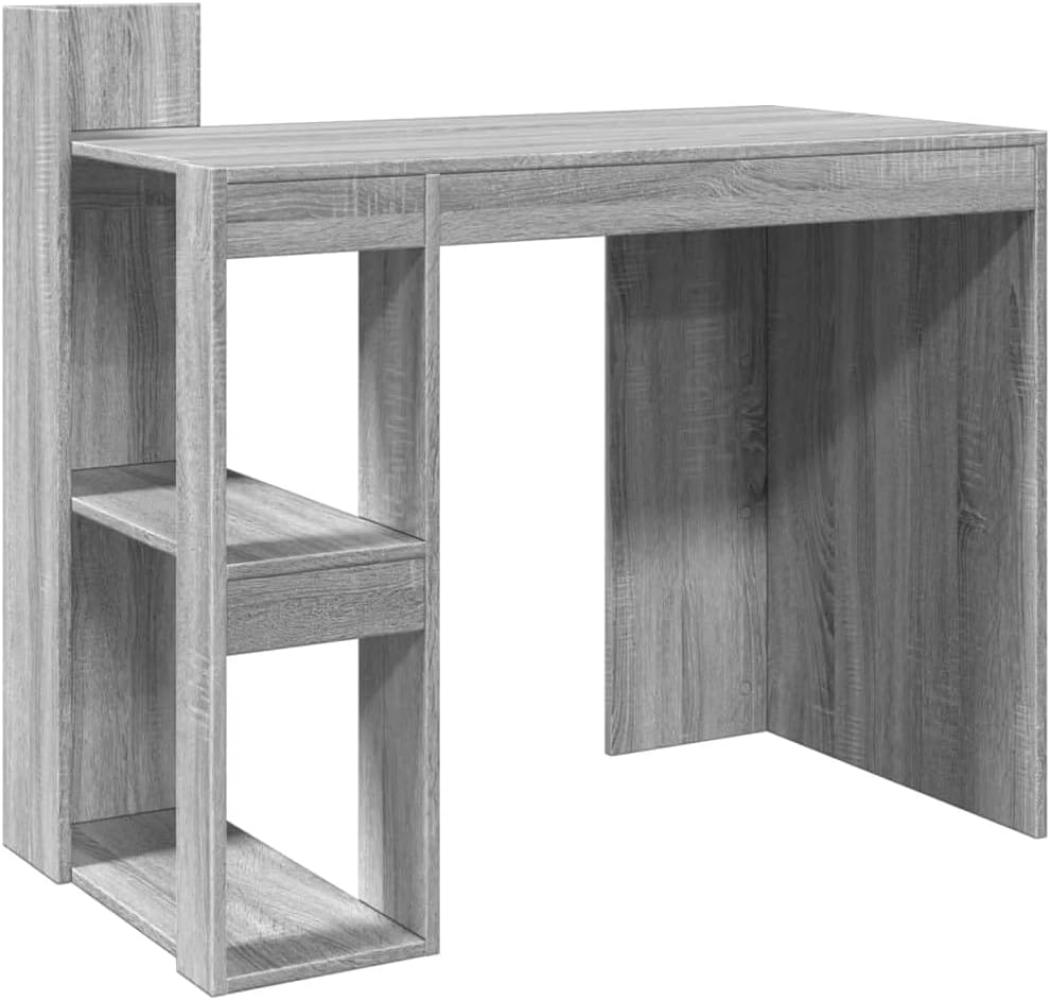 vidaXL Schreibtisch, Holzwerkstoff, 94 x 56,5 x 103,5 cm, Grau-Sonoma Bild 1