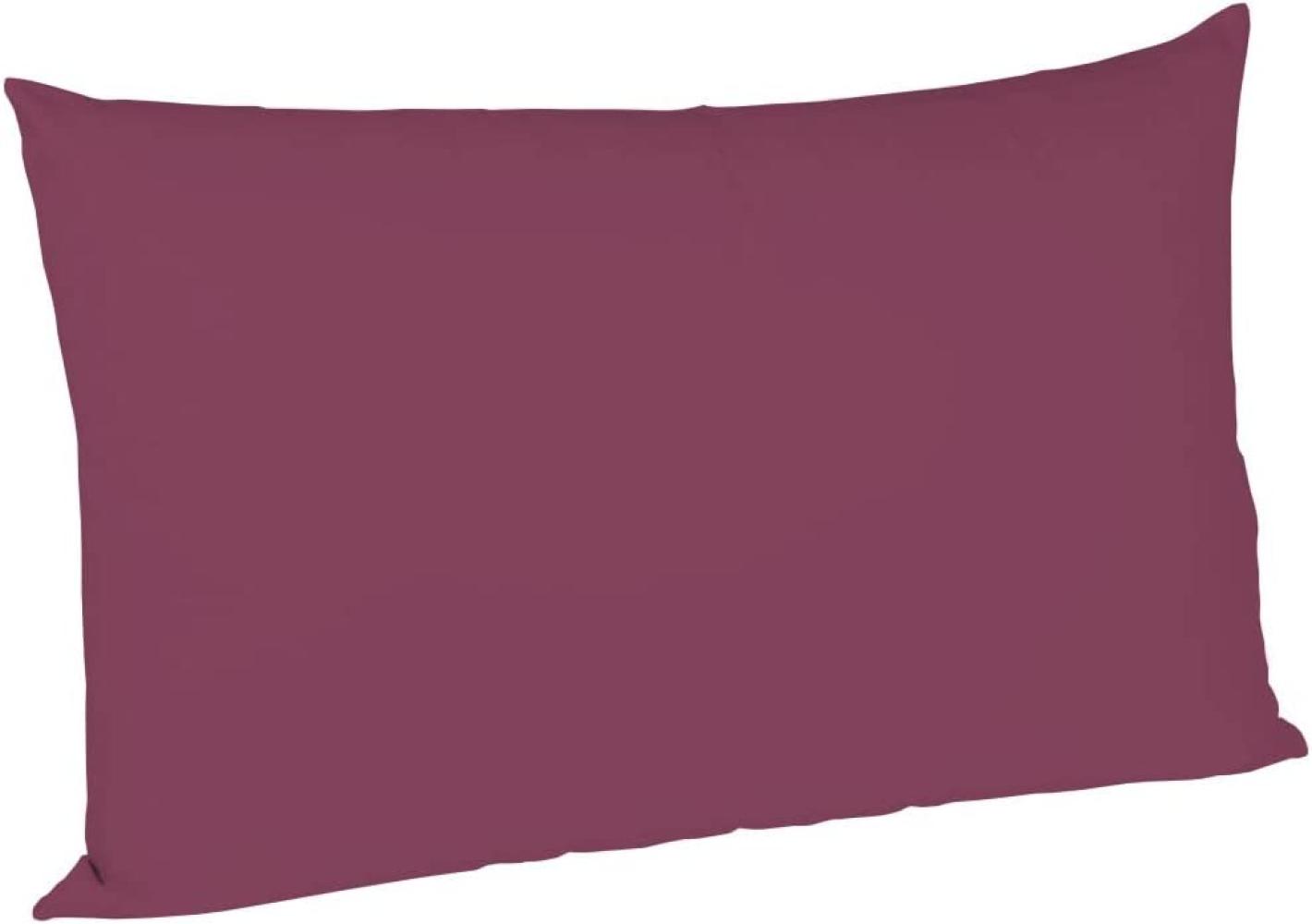 Fleuresse Mako-Satin Kissenbezüge 40x60 cm uni mit RV DP 5015 himbeer Bild 1