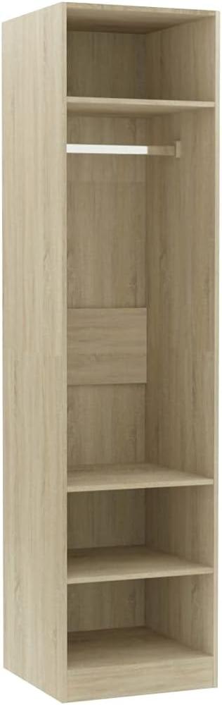 vidaXL Kleiderschrank, Spanplatte, Weiß/Sonoma-Eiche 50 × 50 × 200 cm Bild 1