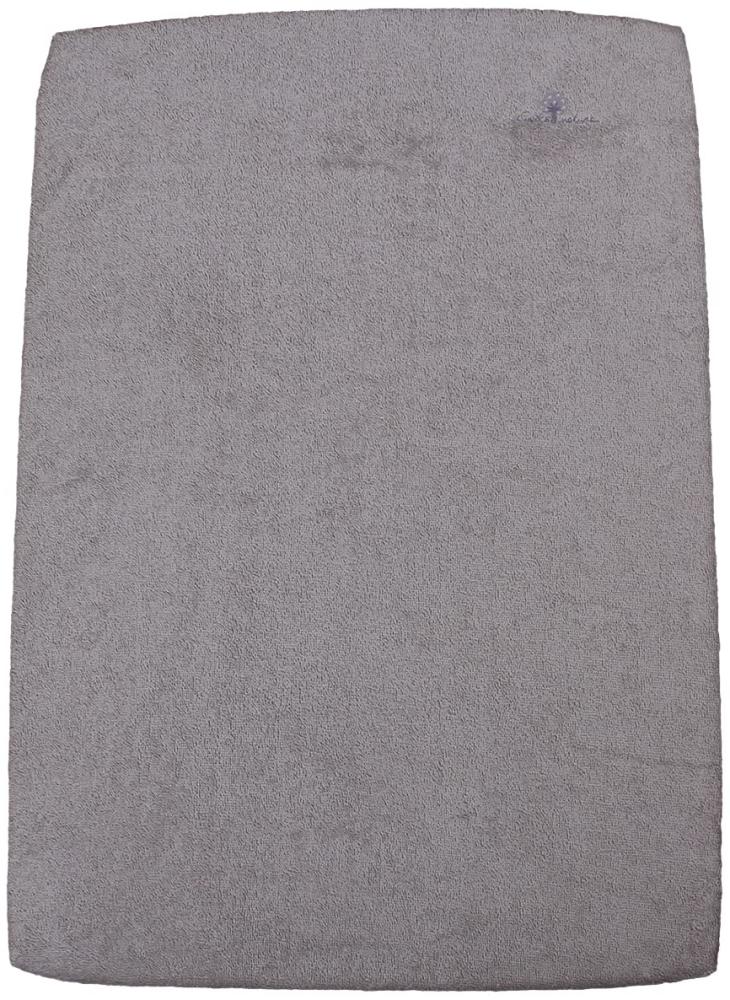 Eveil et Nature Wickelunterlage, elastisch, 55 x 75 cm, Bio-Baumwolle, Grau Bild 1