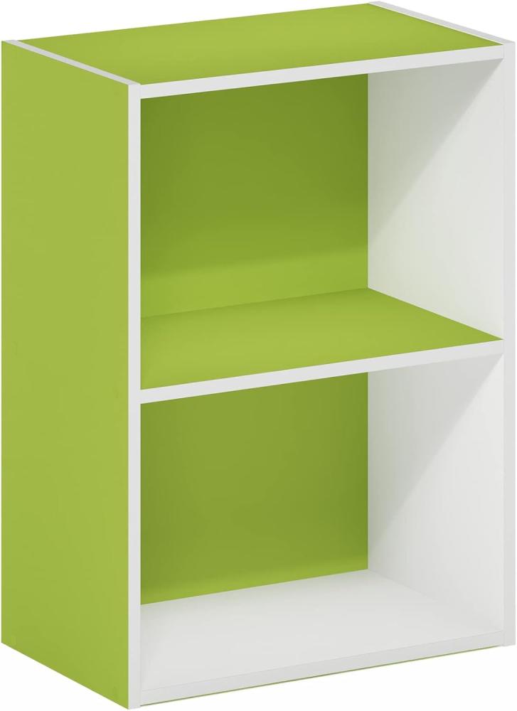Furinno Luder Bücherregal Aufbewahrung grün/weiß Bild 1