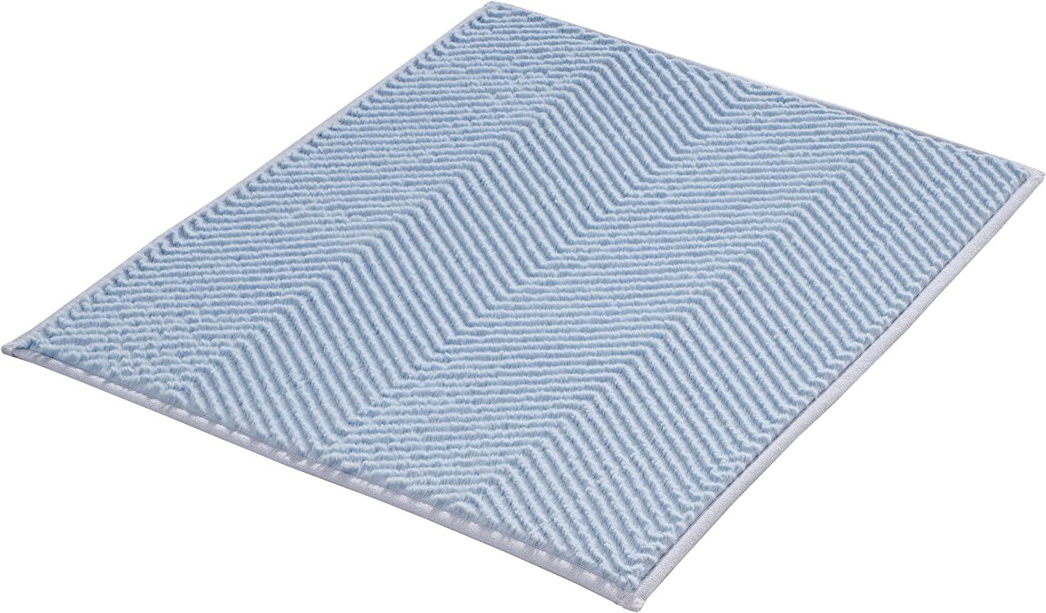 Kleine Wolke Badteppich Zigzag, 50x60 cm, Hellblau Bild 1