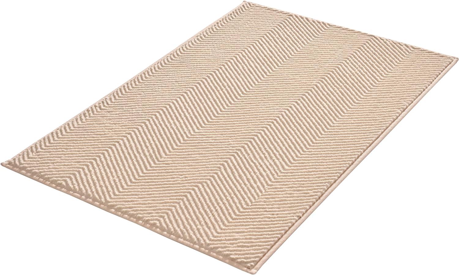 Kleine Wolke Badteppich Zigzag, 70x120 cm, Sandbeige Bild 1