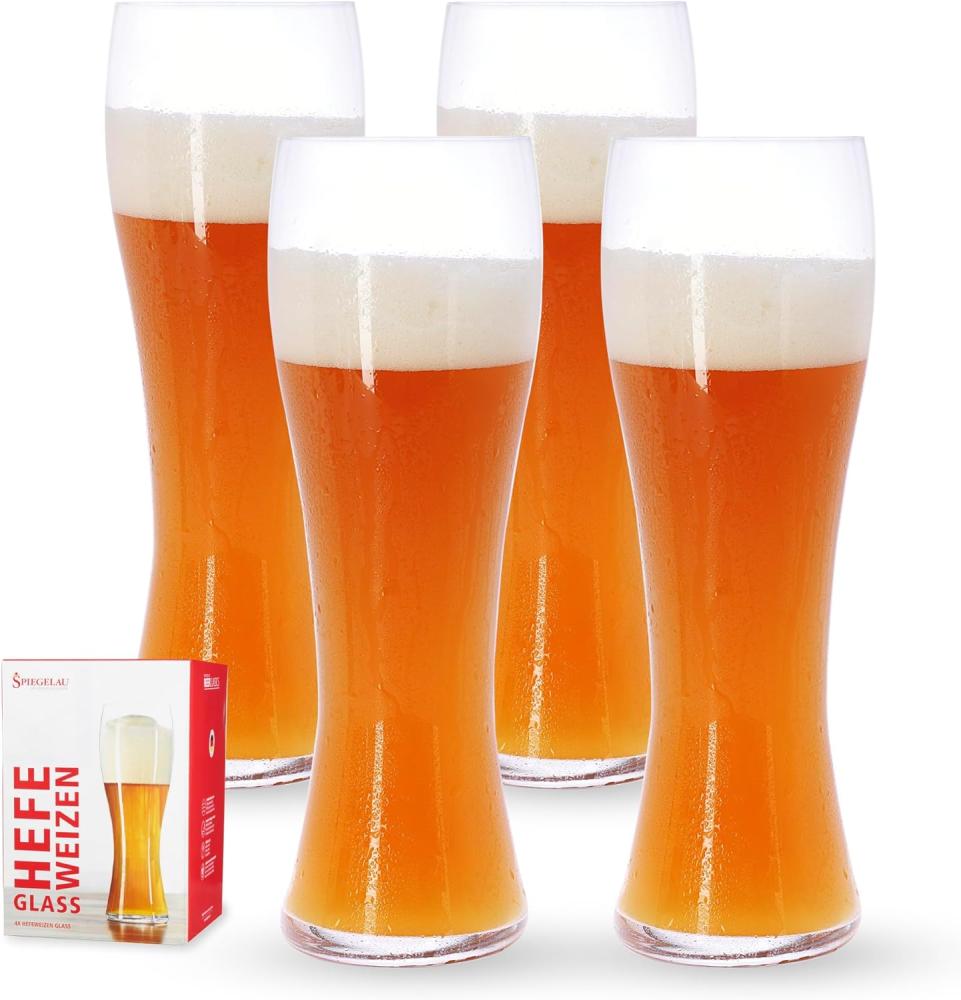 Spiegelau Beer Classics Hefeweizenglas, 4er Set, Weizenbierglas, Weizenglas, Bierglas, Kristallglas, 700 ml, 4991975 Bild 1