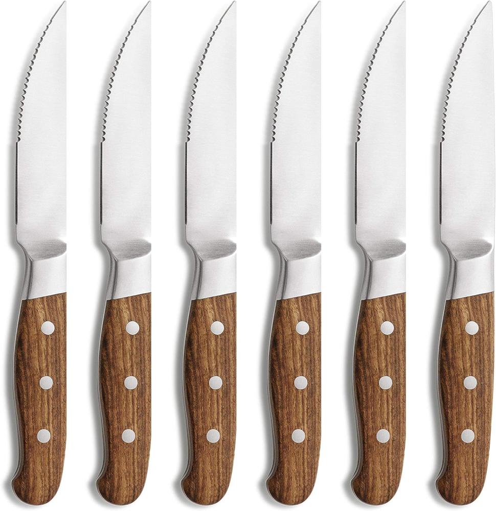 Comas Steakmesser Aconcagua 6er Set, Fleischmesser, Edelstahl, Rosewood Holz, 25. 8 cm, 7446 Bild 1