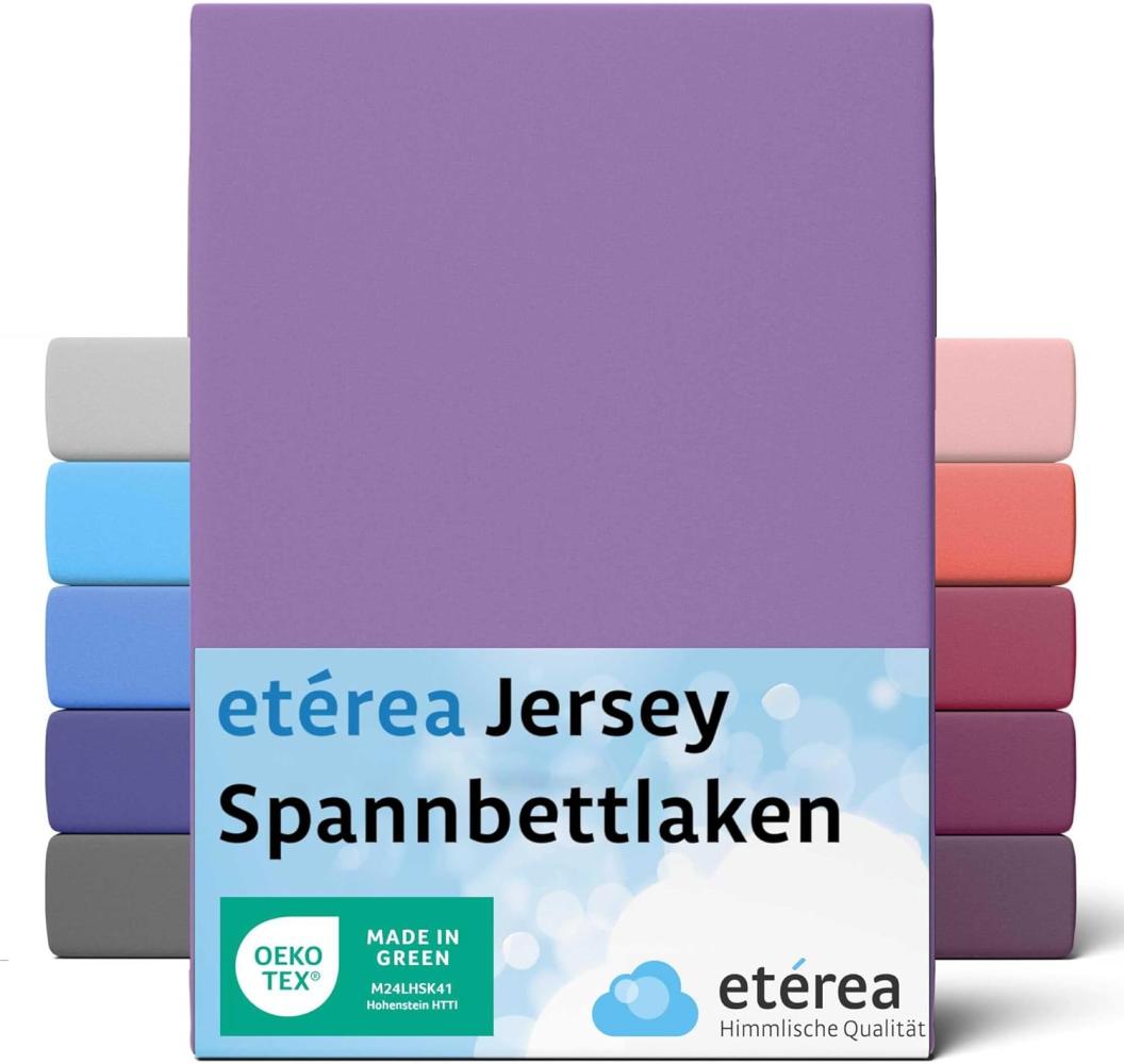 etérea Comfort Jersey Spannbettlaken Violett 180x200 cm - 200x200 cm Bild 1