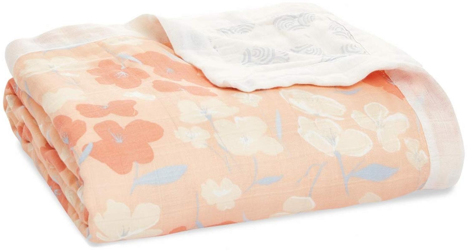 aden + anais™ Silky Soft Dream Blanket, Kuscheldecke für Mädchen und Jungen, Babydecke aus Bambus-Viskose-Musselin, Geschenk für Neugeborene, Säuglinge und Kleinkinder, 120x120cm, koi Pond Bild 1