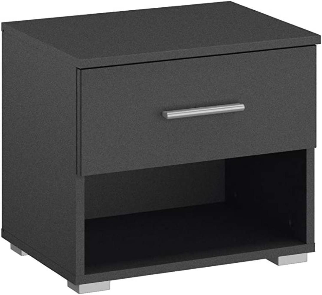 Rauch Möbel Flexx Nachttisch inklusive Schublade in Grau Metallic BxHxT 47 x 43 x 42 cm Bild 1