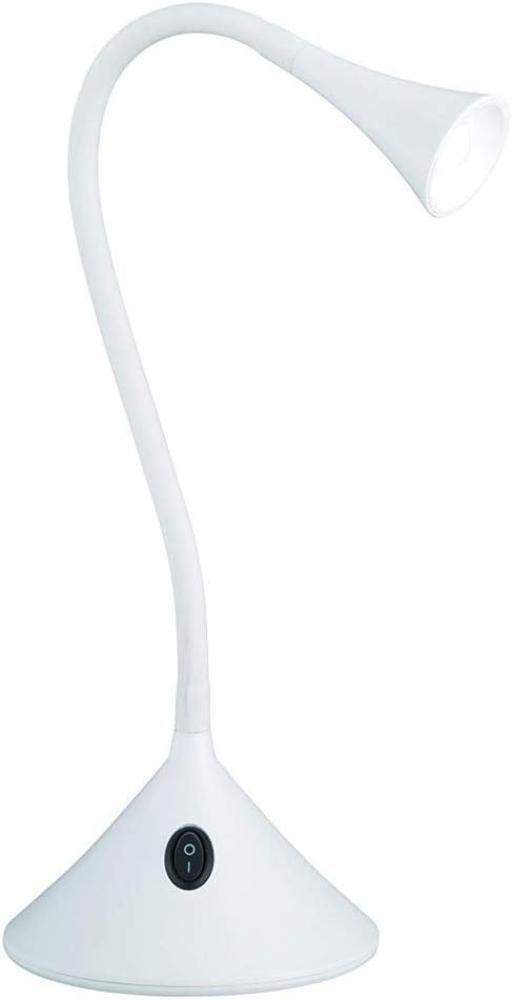 Flexible 2in1 LED Tischlampe & Wandlampe VIPER in Weiß, Schalter am Fuß Bild 1