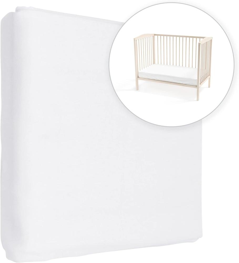 Jersey 100% Baumwolle Spannbettlaken für 160 x 70 cm Kleinkind Junior Bett Matratze (Weiß) Bild 1