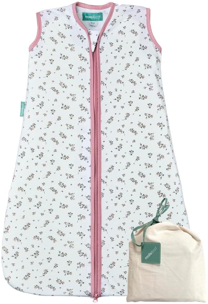 molis&co. Baby Schlafsack Sommer. 100% Baumwolle (Oeko-TEX 100). 0.5 Tog Sommerschlafsack Atmungsaktiv Babyschlafsack 70 cm für Jungen Mädchen Neugeborene 0-6 Monate. Bloom Pink. Bild 1