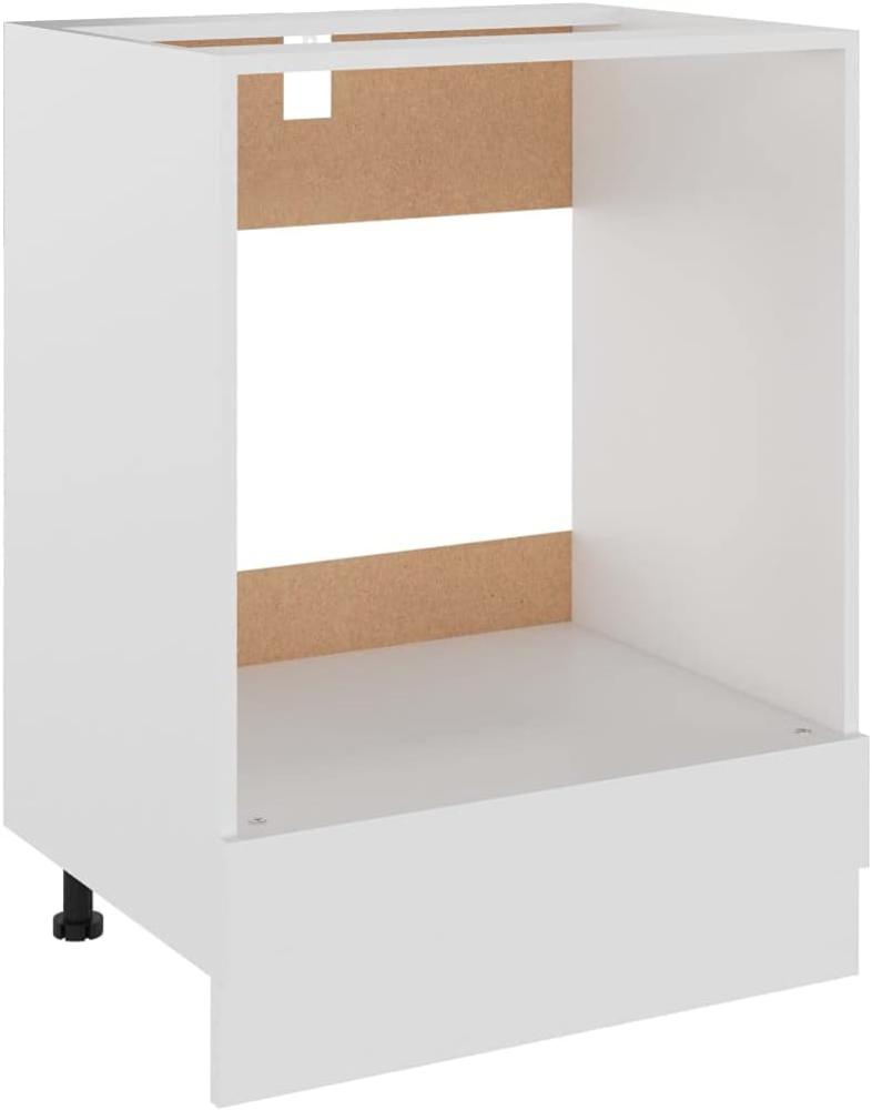 Herdumbauschrank Weiß 60x46x81,5 cm Holzwerkstoff Bild 1