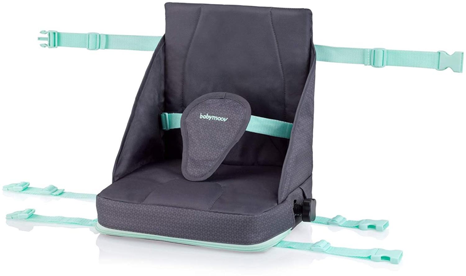 Babymoov Sitzerhöhung Up & Go Boostersitz/ Hochstuhl für unterwegs flexibel höhenverstellbar kompakt, grau Bild 1