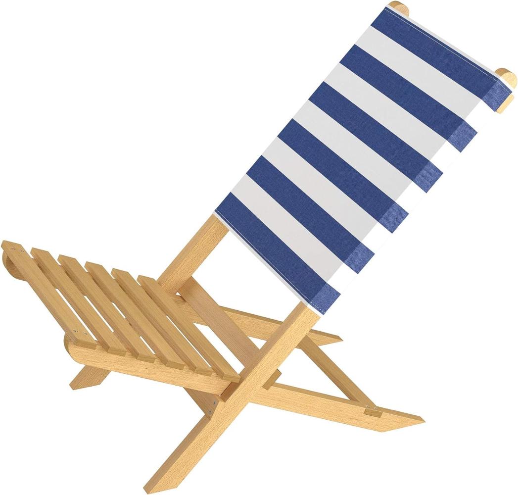 Erst-Holz V-10-351 Stuhl, Buche, blau/weiß Bild 1