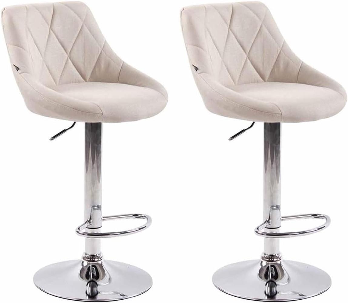 2er Set Barhocker Lazio Stoff, creme Bild 1