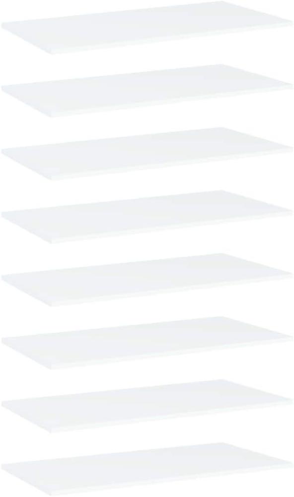Bücherregal-Bretter 8 Stk. Weiß 80x50x1,5 cm Holzwerkstoff Bild 1