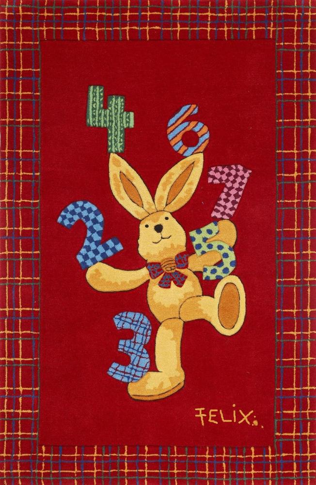 Kinderteppich- FELiX der Hase, Spiel und Lern- Teppich 190 x 130 cm Bild 1