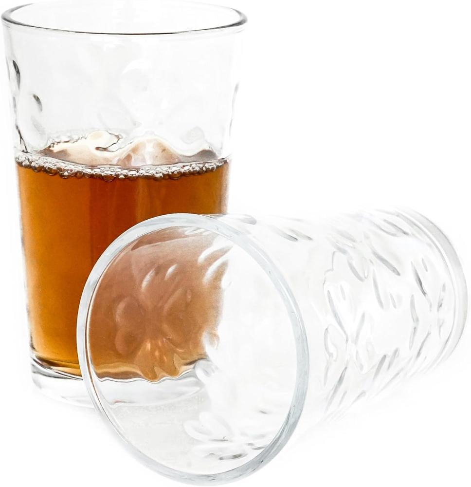 Almina 6er Set Teegläser Trinkglas Saftglas Wassergläser-Set aus Glas transparent Bild 1