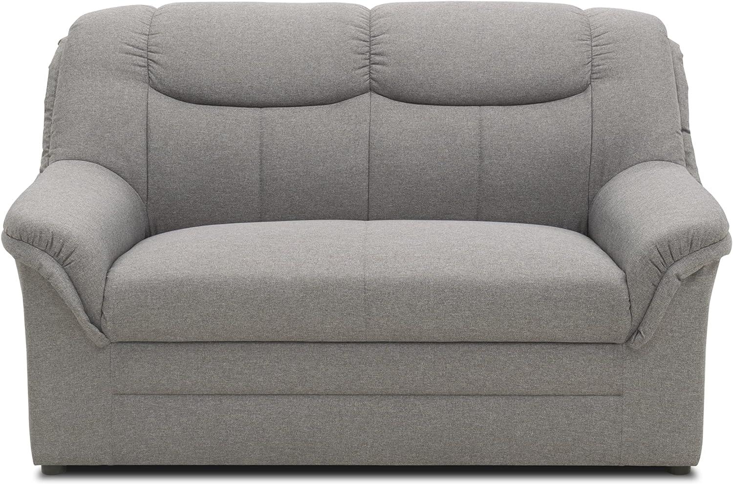 DOMO. collection Berlin Sofa, Klassische Couch, Polstergarnitur mit Federkern, hellgrau, 2 Sitzer Bild 1