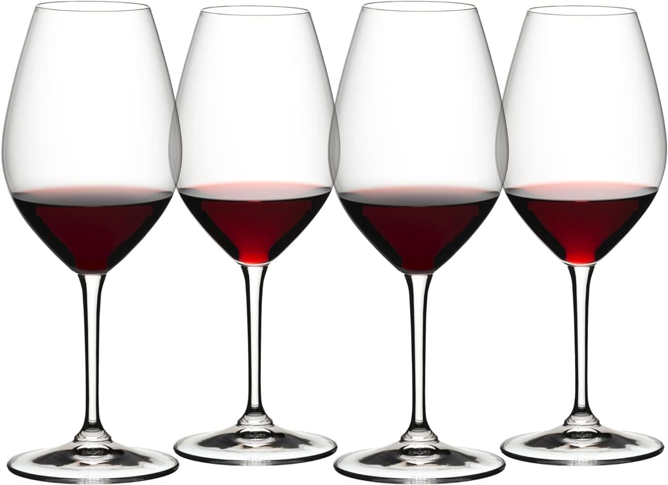 Riedel Wine Friendly Red Wine 002, 4er Set, Rotweinglas, Rotwein Glas, Weinglas, Kristallglas, 667 ml, 6422/02-4 Bild 1