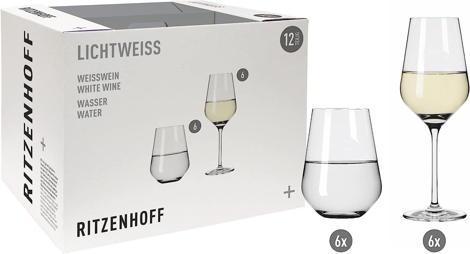 Ritzenhoff Lichtweiss Aurelie Weißwein- & Wassergläser 12er Set Bild 1