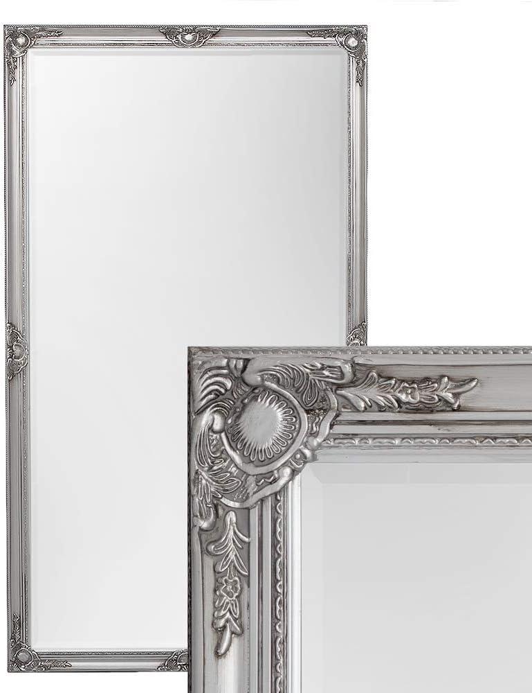 Wandspiegel LEANDOS 180x100cm Antik-Silber Barock Design Spiegel Pompös Facette Bild 1