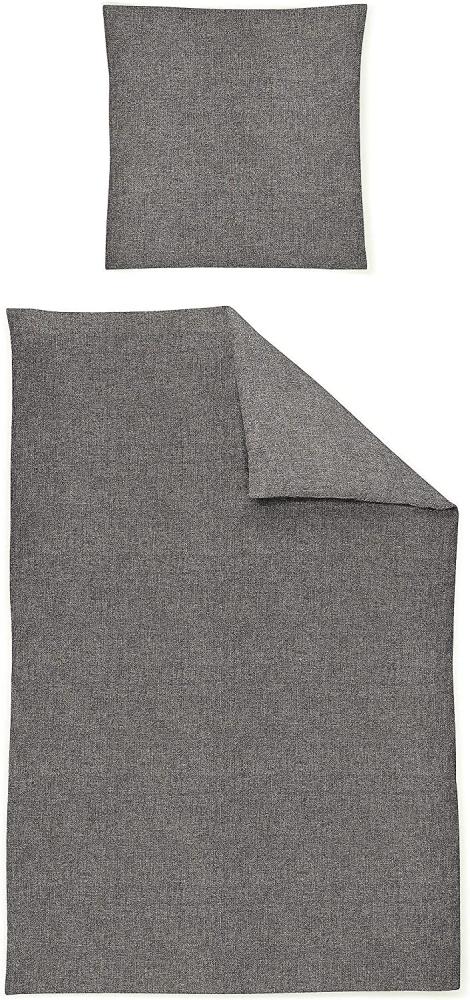 Irisette Flausch-Cotton Bettwäsche Set Mink 8835 grau 240 x 220 cm + 2 x Kissenbezug 80 x 80 cm Bild 1