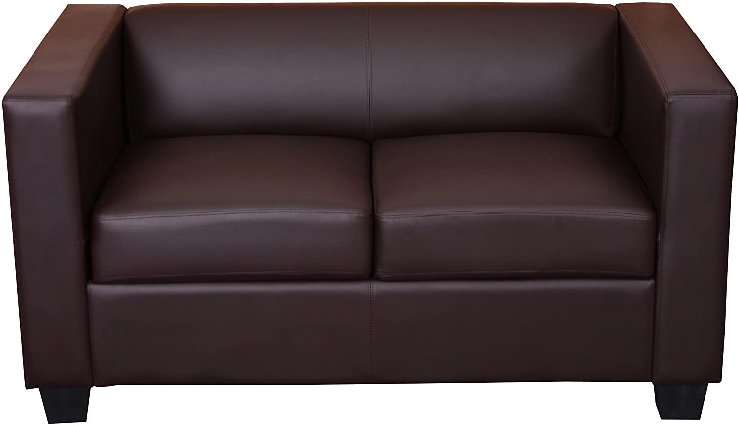 2er Sofa Couch Loungesofa Lille ~ Kunstleder, coffee Bild 1