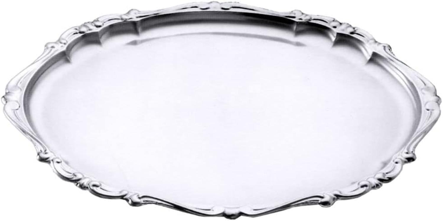 Contacto Edelstahl Barock-Tablett oval 31 x 24 cm Bild 1