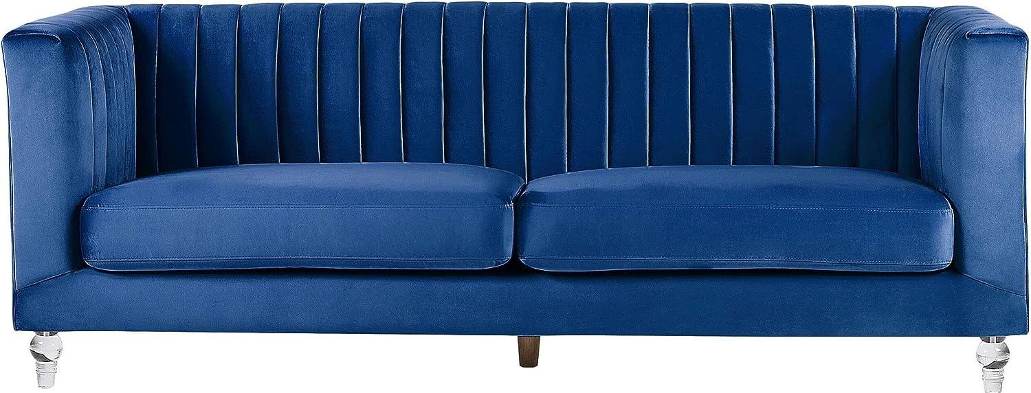 3-Sitzer Sofa Samtstoff kobaltblau ARVIKA Bild 1