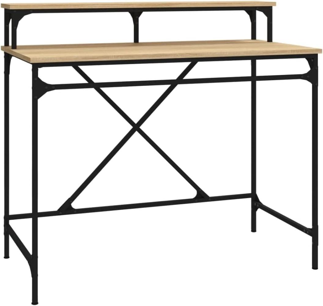 Schreibtisch Sonoma-Eiche 100x50x90 cm Holzwerkstoff und Eisen 826700 Bild 1