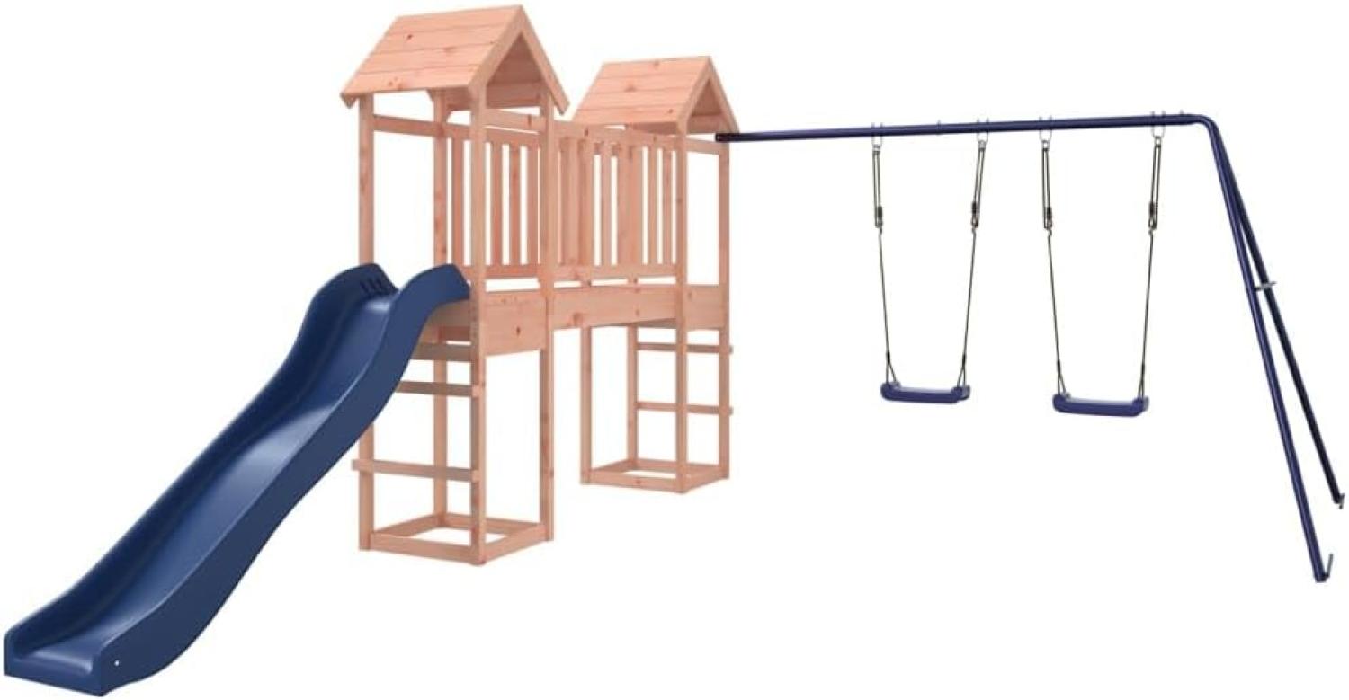 Spielturm mit Rutsche und Schaukeln Massivholz Douglasie Bild 1