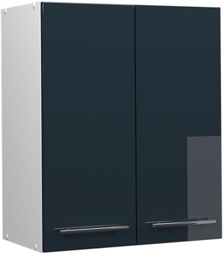 Vicco Hängeschrank Fame-Line, Dunkelblau Hochglanz/Weiß, 60 cm Bild 1