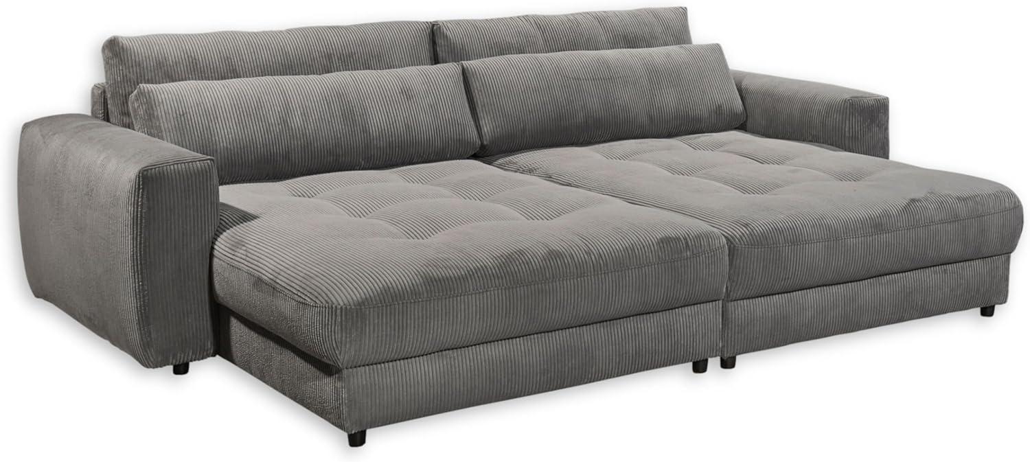 BARURA Big Sofa in Cord-Optik, Ash - Bequeme Wohnzimmer Couch mit großer Liegefläche - 292 x 90 (74) х 194 cm (B/H/T) Bild 1