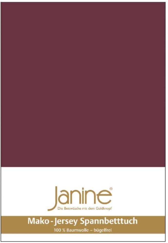 Janine Spannbetttuch 5007 Mako Jersey 140/200 bis 160/200 cm Burgund Fb. 41 Bild 1