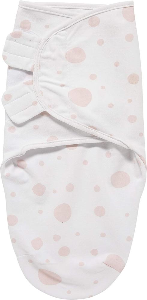 Meyco Baby Dots Pucksack, Erstausstattung Neugeborene (Pucktuch für Babys ab 0-3 Monaten, weicher Schlafkomfort, atmungsaktiv und feuchtigkeitsabsorbierend, Einschlafhilfe), Rosa Bild 1