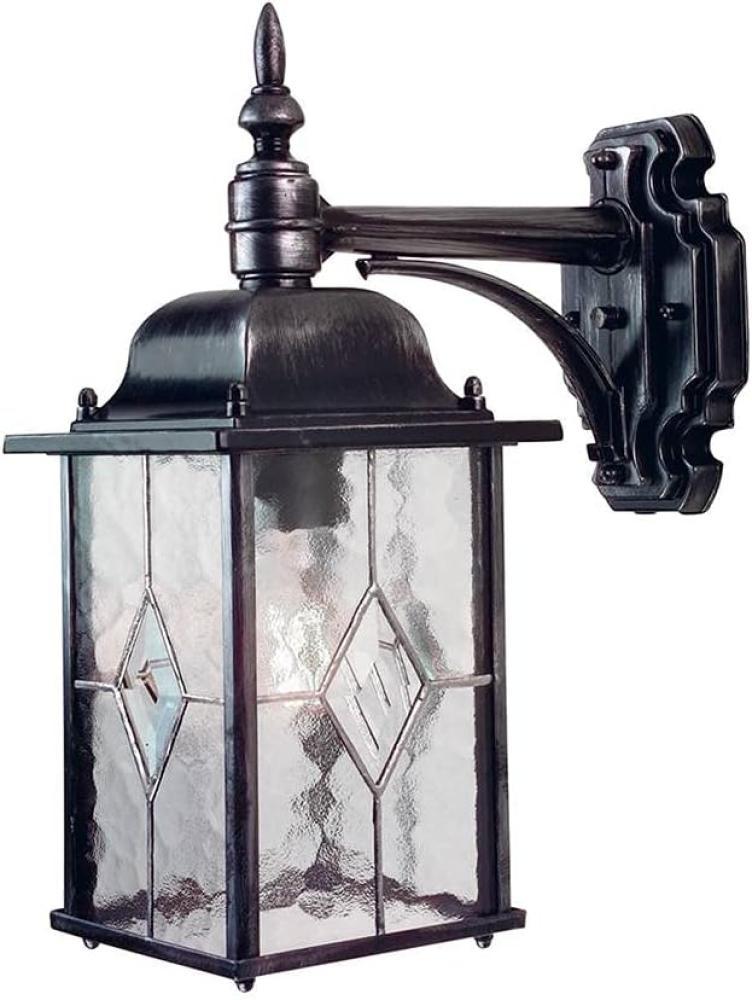 Elstead Lighting Wexford Outdoor 1-Light Wandleuchte Schwarz Silber E27 IP43 Bild 1