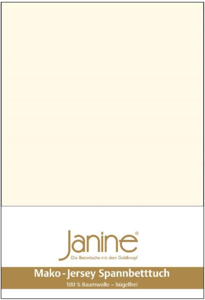 Janine Mako Jersey Spannbetttuch Bettlaken 140-160x200 cm OVP 5007 07 natur Bild 1
